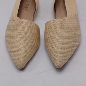 Cape Robbin Womens Raffia D'Orsay Flats Size 8.5 Pointed Toe Slip On Shoes thumbnail 4