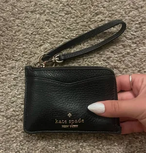 Kate Spade Wristlet Wallet Black Leather thumbnail 1