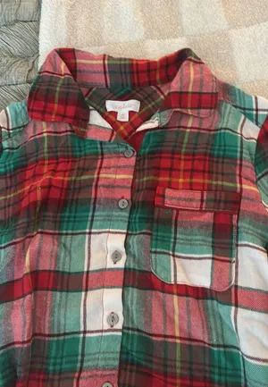 Target Red/Green/White Plaid PJ Set thumbnail 4