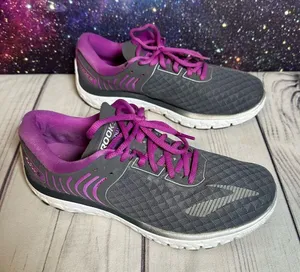 Brooks Running Shoes Pure Flow 6 Purple Gray Athletic Sneakers Women Sz‎ 9 thumbnail 1