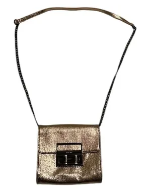 TopShop Gorgeous gold crossbody handbag EUC thumbnail 1
