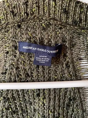 American Eagle knit green oversized sweater cardigan thumbnail 2
