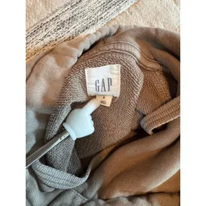 Gap Womens Small Brown Garment Dyed French Terry Raglan Pullover Hoodie thumbnail 5