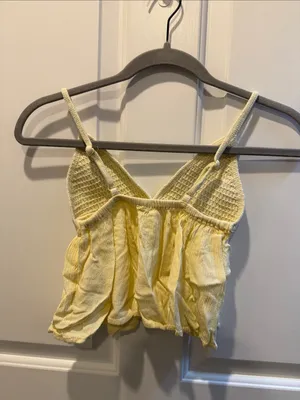 Garage Yellow Crochet Bustier Tank Top thumbnail 2
