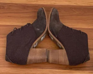 TOMS Women’s Lunata Chocolate Brown Suede/Wool Lace Up Booties Size 8 NWT thumbnail 5