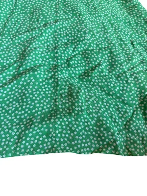 Reformation Dawn Mini Wrap Dress Green Floral Print Flowy Girly Party Size Small thumbnail 13