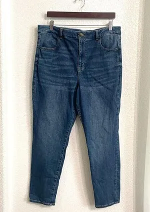American Eagle Womens Jeans Denim Blue Curvy High Rise Jegging Stretch Size 18 thumbnail 1