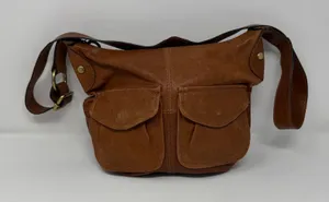 Fossil Long Live Vintage Crossbody Bag Cognac Leather Utility Women Small thumbnail 1