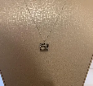 Vintage “Burdick”sewing machine Sterling 925 Chain Necklace thumbnail 2