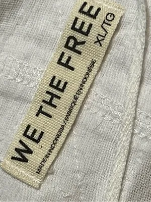 We The Free Nova White Long Sleeve Crewneck Top Classic staple piece casual XL thumbnail 9