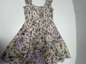 Sky to Moon Purple Floral Mini Dress - Size‎ S. thumbnail 5