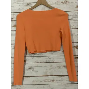 ARITZIA Sunday Best Izzy Cropped Button Up Cardigan - Orange - XS thumbnail 10