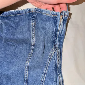 zara denim tube top  thumbnail 5