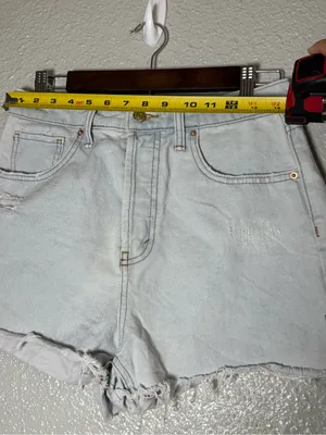 Wild Fable Cutoff High Waist Light Wash Jean Shorts Size 6 thumbnail 8