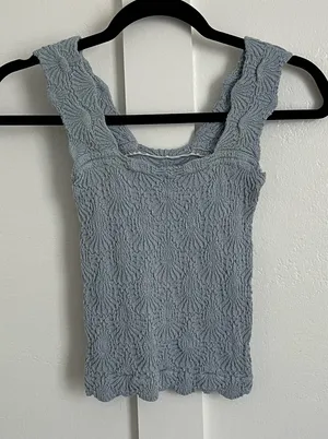 Free People Blue Square Neck Tank thumbnail 1