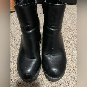 Refresh Black Boots booties heel size 8 thumbnail 5