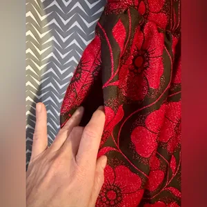 Alice & Olivia | "Nelly Puffed" Dress in Metallic Red, Size 0 thumbnail 9