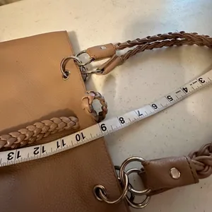 Taupe Faux leather tote thumbnail 7