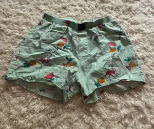 Hollister Light Green Tropical Print Boxer Shorts thumbnail 1
