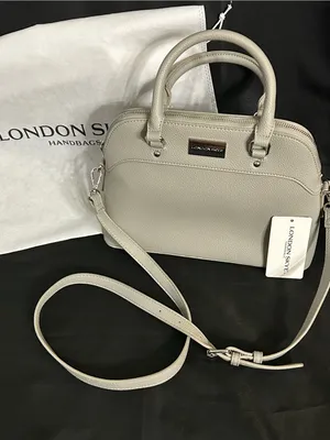 London Skye Women’s Light Grey Satchel Handbag Purse NWT thumbnail 1