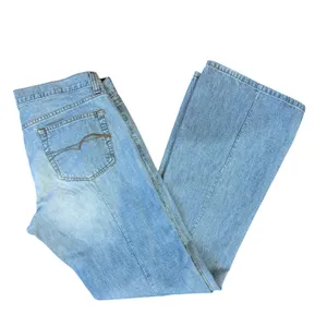 Vintage American Eagle Y2K Flare Jeans Women's 10 Low Rise Seamed Light Wash thumbnail 7