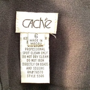 Cache ’ Women’s Hand Beaded Black Skirt NEW NO TAGS thumbnail 11
