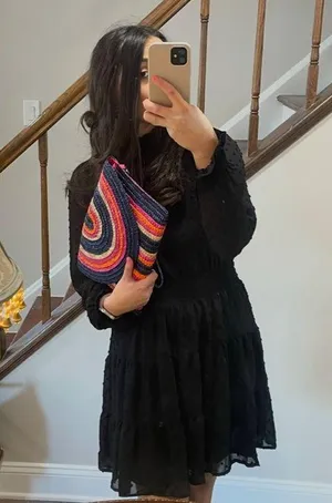 Sweet Wanderer Black High Neck Detailed Dress thumbnail 1