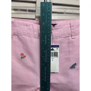 Polo Ralph Lauren NWT Soft Cotton Shorts Size 8 Zip Mid Rise Pink Embroidery thumbnail 3