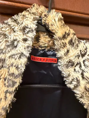 Alice + Olivia | Revolve Shawl Collar Faux Fur Leopard Print Jacket thumbnail 5