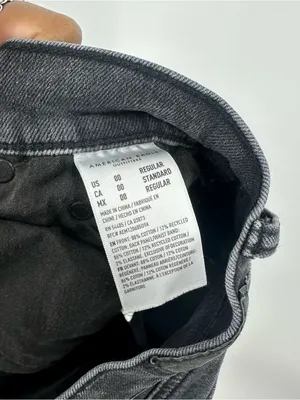 American Eagle Outfitters Black Strigid Stovepipe Shorts Size 00 Distressed thumbnail 7