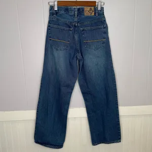Y2K Baggy Jeans, Wide Leg, Mid Rise, Carpenter/Skater style, Petite/Ankle Crop thumbnail 3