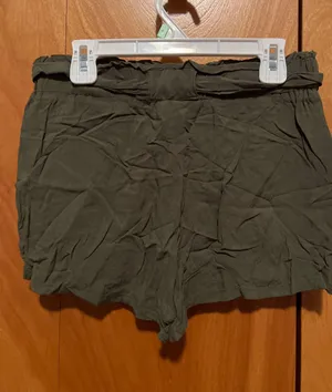 Army Green Rayon Shorts thumbnail 2