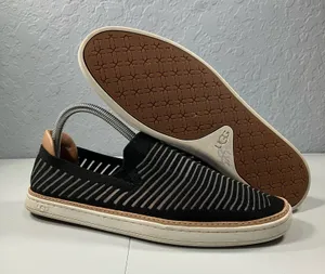 UGG Women's Sammy Slip On Shoes Black Knit Fabric Flat Sneakers Size 9.5 thumbnail 1