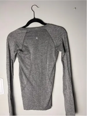 Lululemon Swiftly Tech Gray Long Sleeve Running Yoga Shirt Still Your Mind thumbnail 5