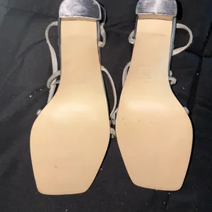 Elegant Silver Strappy Heels Size 7 thumbnail 2