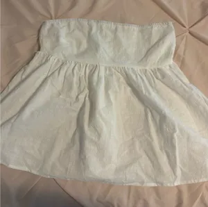 Amazon White Ruffled Tube Top  thumbnail 1