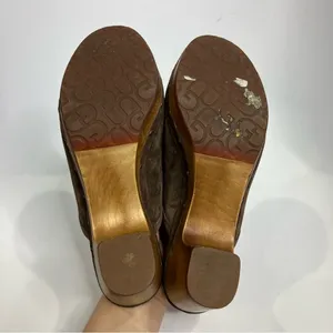 UGG Abbie clog‎ mules brown suede shearling lined women’s size 7 casual boho thumbnail 7