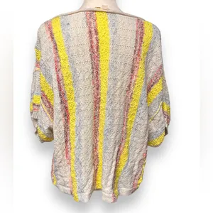 Anthropologie Pilcro Beachside Boho Tee Cream Yellow Size M thumbnail 10