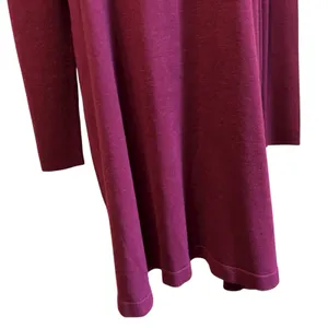 AGB Knit Sweater Dress Burgundy SZ XL Midi Turtle Neck Long Sleeve Minimalist thumbnail 4