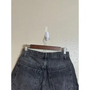 Reformation High Waisted Cut-off Denim Shorts Washed Black Womans 24 thumbnail 3