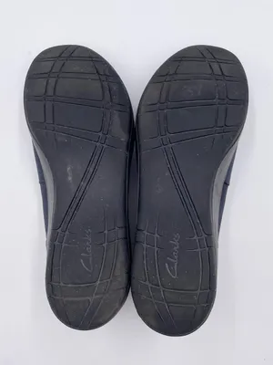 Clarks Collection Suttyn Kaylie Slip-On Shoes Size 7 Navy Blue Nubuck Leather thumbnail 8