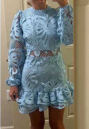 Blue Mini Dress Showpo thumbnail 2