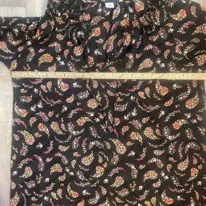 Old Navy Womens Top Dress Medium Black Floral Paisley Ruffle Long Sleeve thumbnail 5