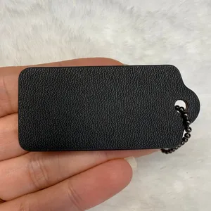 2" COACH Black Fob Bag Charm Hang tag Hangtag thumbnail 2
