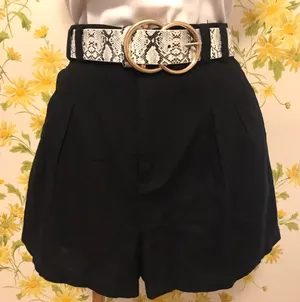 Black high waist pleated short size L thumbnail 9
