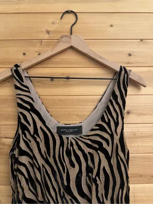 Akira Chicago Black Label Small Zebra Stripe Print Blouson Tank Mini Dress Club thumbnail 2
