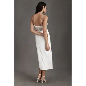 Sachin & Babi Jane Strappy Sheer Lace Cutout Satin Midi Dress‎ NWT Sz 2 $295 thumbnail 4