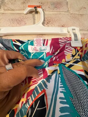 Lillie Green Tropical Print Skirt Size M thumbnail 3