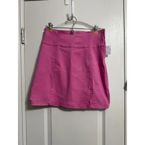 Free People Holding Onto a‎ Dream Pink Denim Mini Skirt thumbnail 2