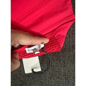 Alina Liu x Lisa Says Gah Red Strapless Corset Top size S NWT Cotton with Boning thumbnail 5